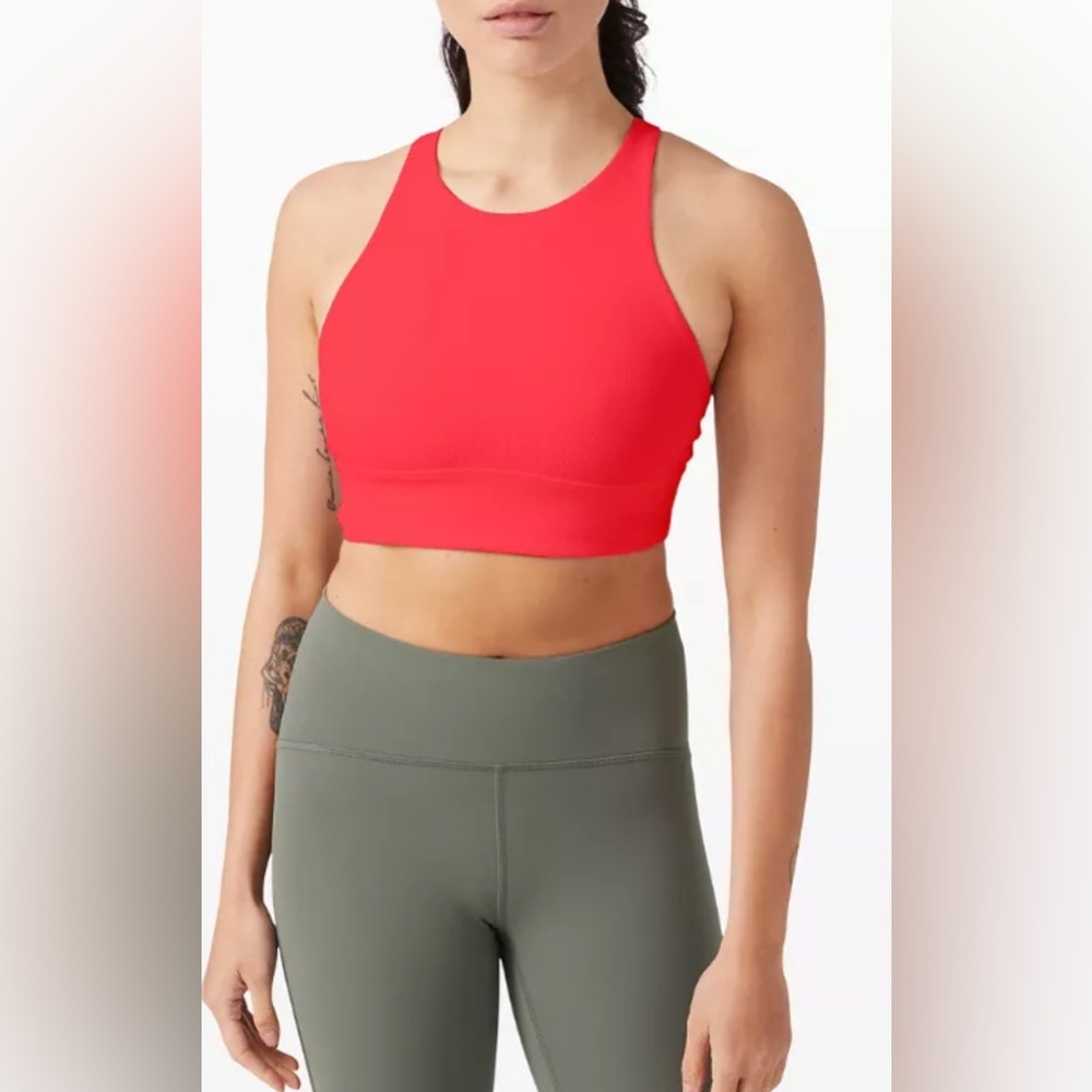 SOLD NWT Energy Longline High Neck Zip Bra Medium Support - Picture 2 of 3